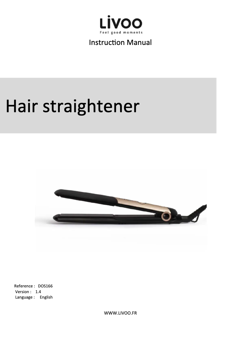 Imagen de la primera página del manual del dispositivo DOS166