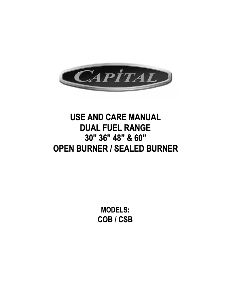 Imagen de la primera página del manual del dispositivo Connoisseurian COB604GB2L