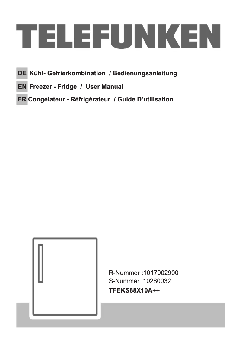 Página 1 del manual Manual de usuario Telefunken TFEKS88X10