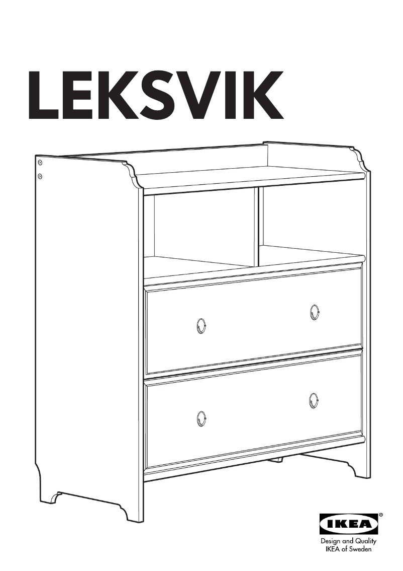 Imagen de la primera página del manual del dispositivo LEKSVIK (2 drawers)