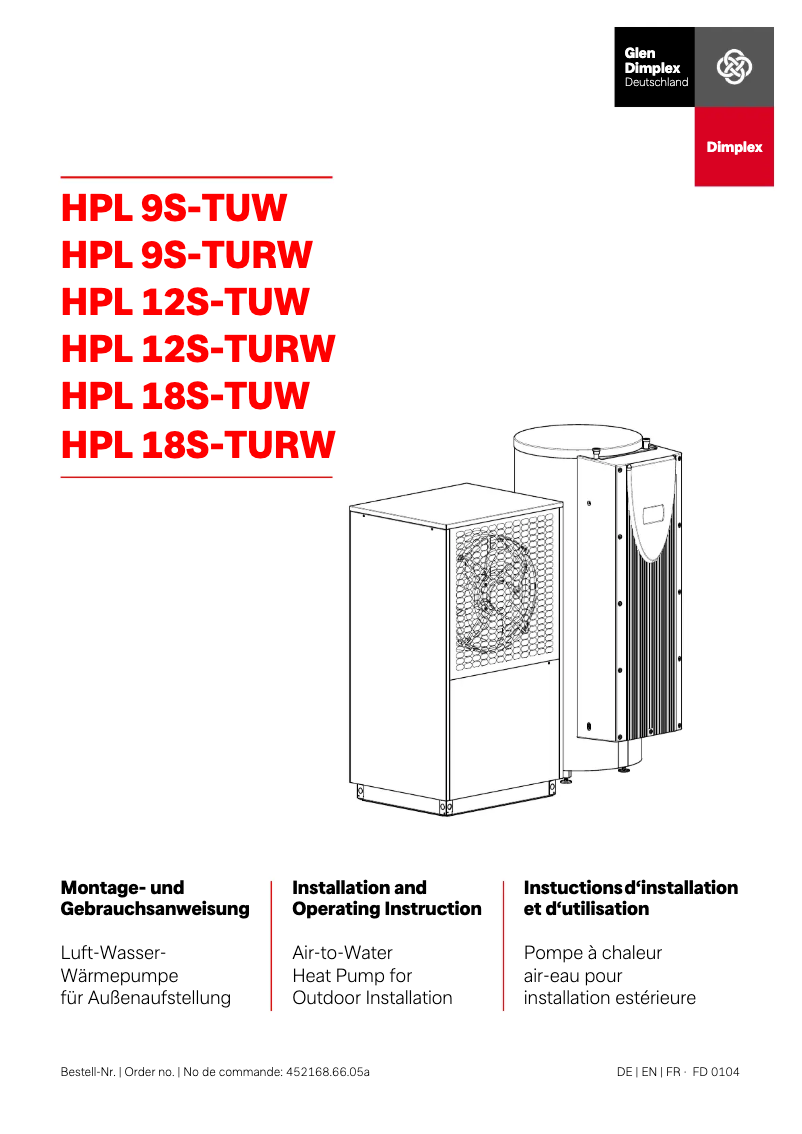 Página 1 del manual Manual de usuario Dimplex HPL 9S-TUW