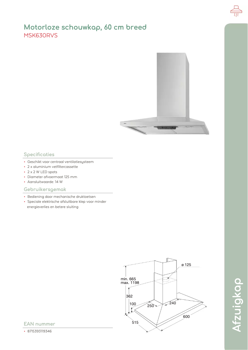 Imagen de la primera página del manual del dispositivo MSK630RVS
