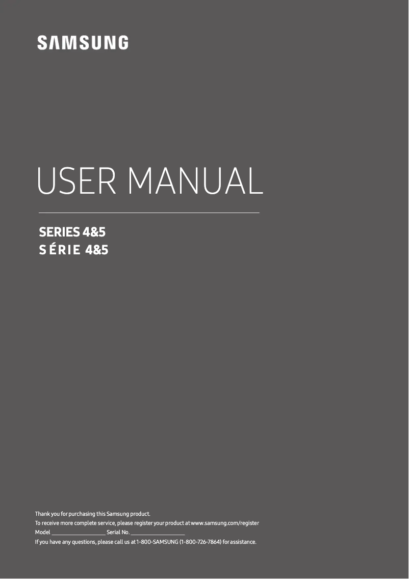 Imagen de la primera página del manual del dispositivo UN32M4500BF