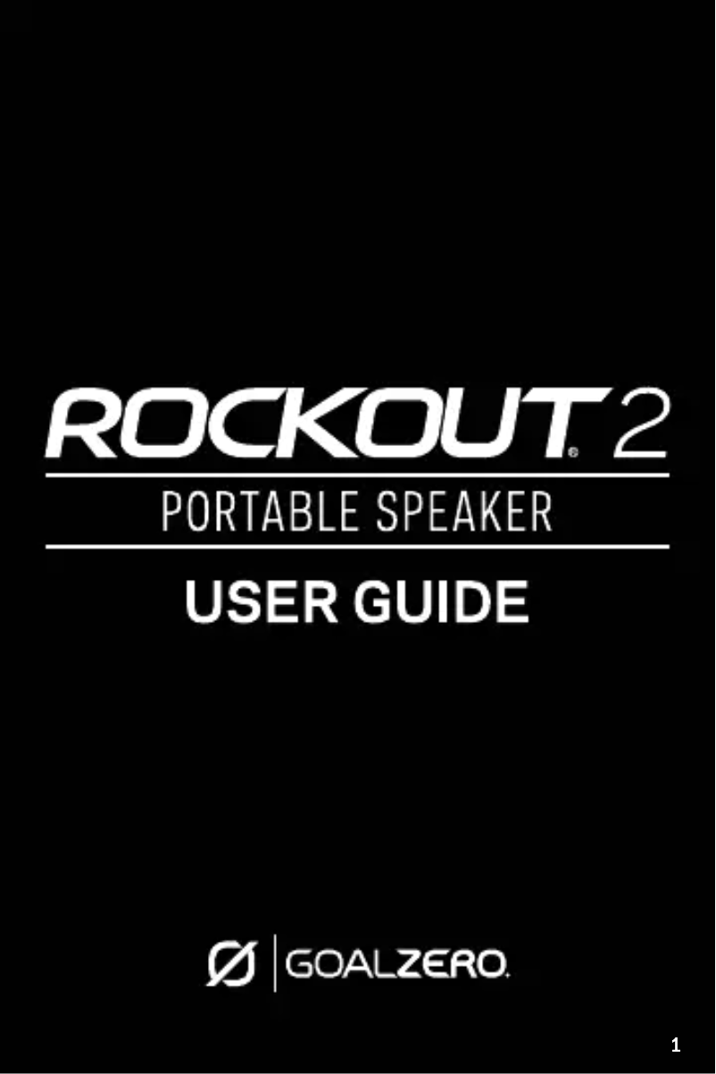 Página 1 del manual Manual de usuario Goal Zero Rock Out 2