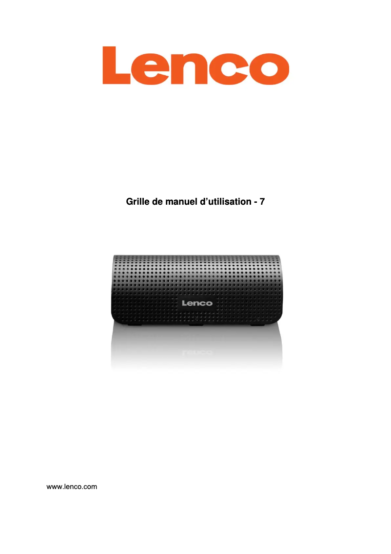 Página nº 1 - Manual de instrucciones Lenco GRID-7