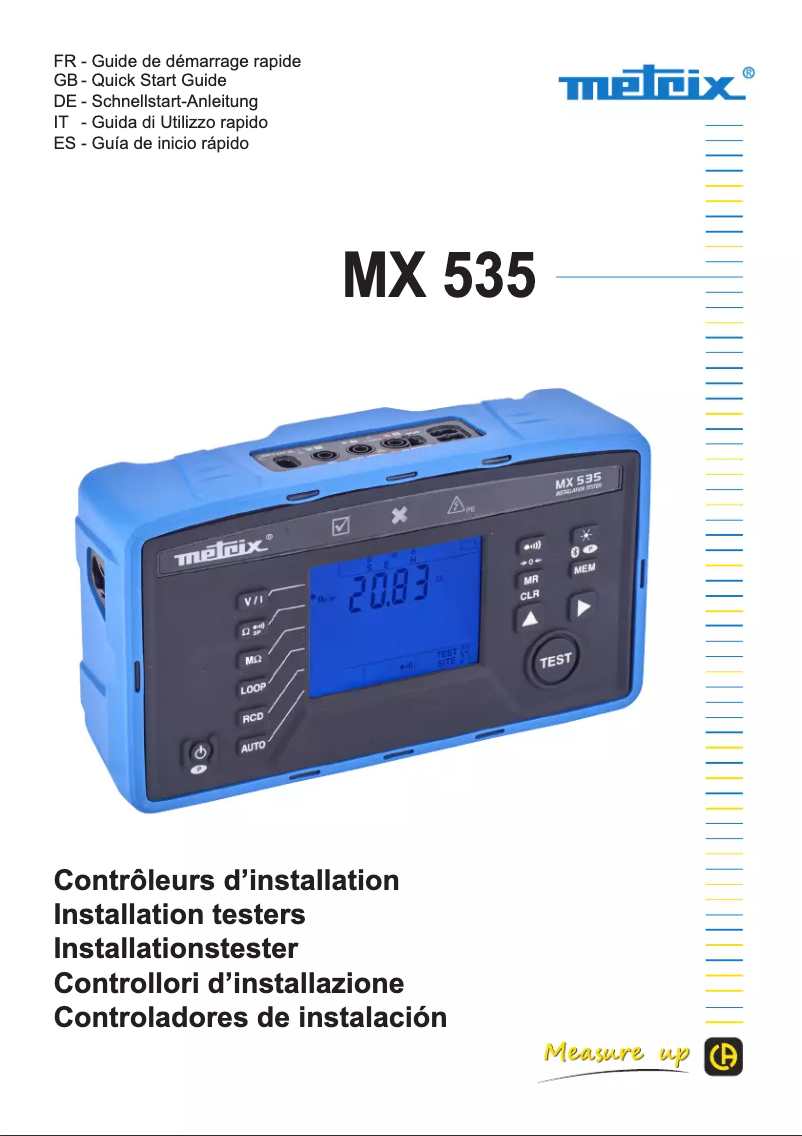 Imagen de la primera página del manual del dispositivo MX535