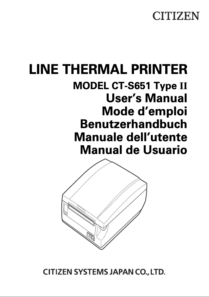 Imagen de la primera página del manual del dispositivo CT-S651II