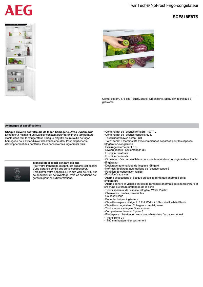 Imagen de la primera página del manual del dispositivo SCE818E8TS