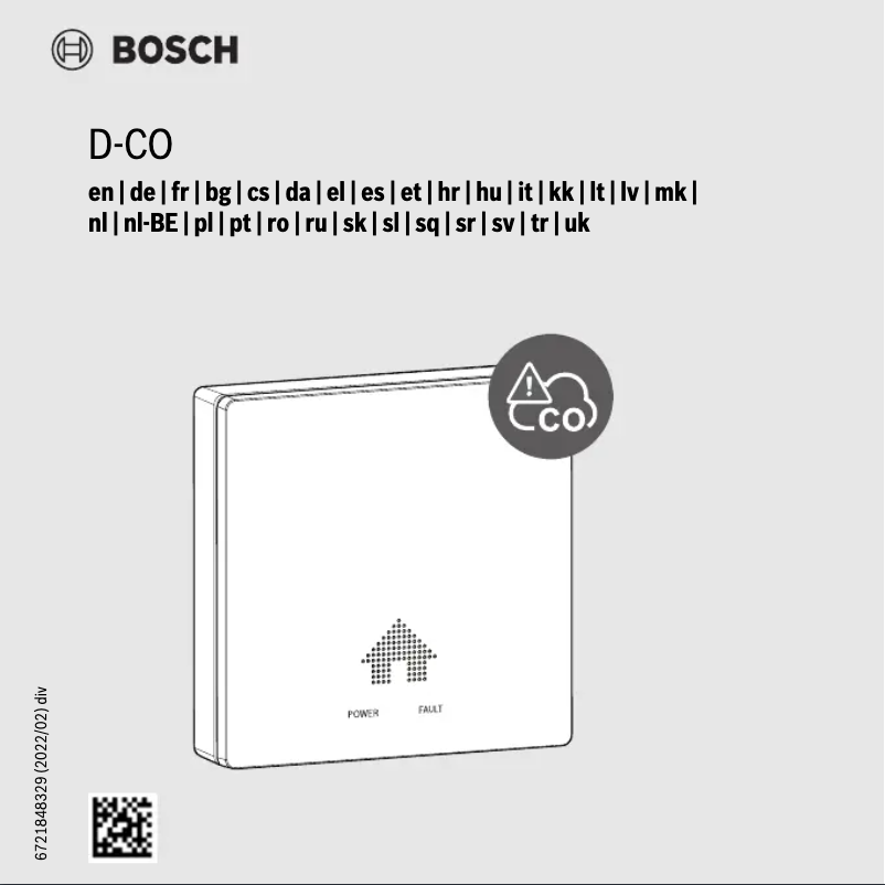 Página 1 del manual Manual de usuario Bosch D-CO