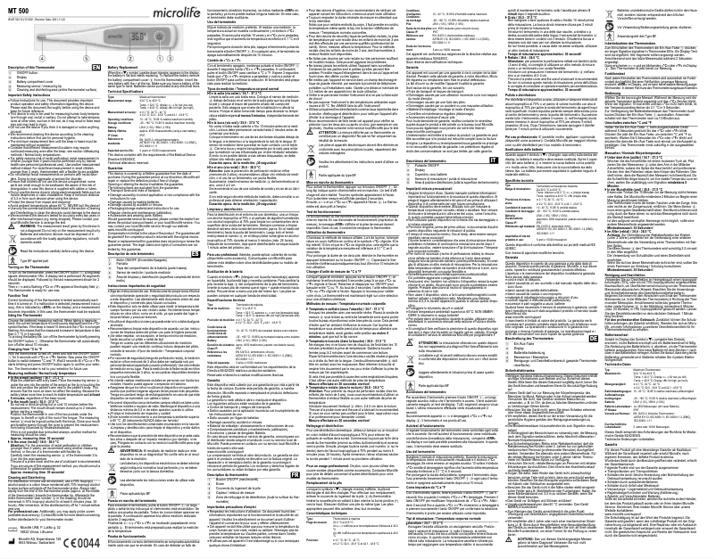 Página 1 del manual Manual de usuario Microlife MT 500