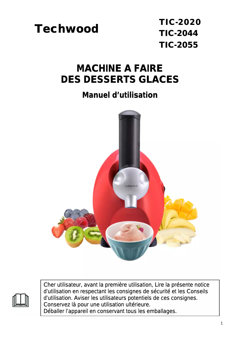 Página 1 del manual Manual de usuario Techwood TIC-2055