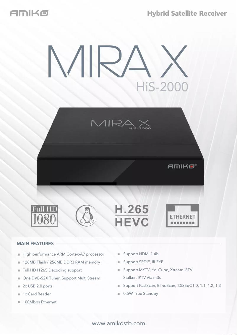 Página nº 1 - Manual de usuario Amiko MiraX HiS-2000