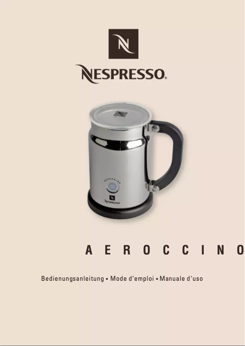 Página 1 del manual Manual de usuario Nespresso Aeroccino