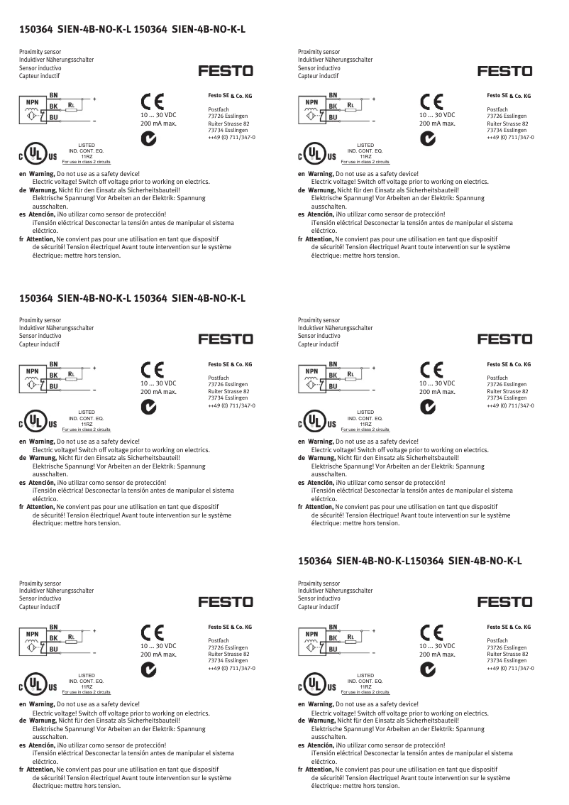 Imagen de la primera página del manual del dispositivo SIEN-4B-NO-K-L