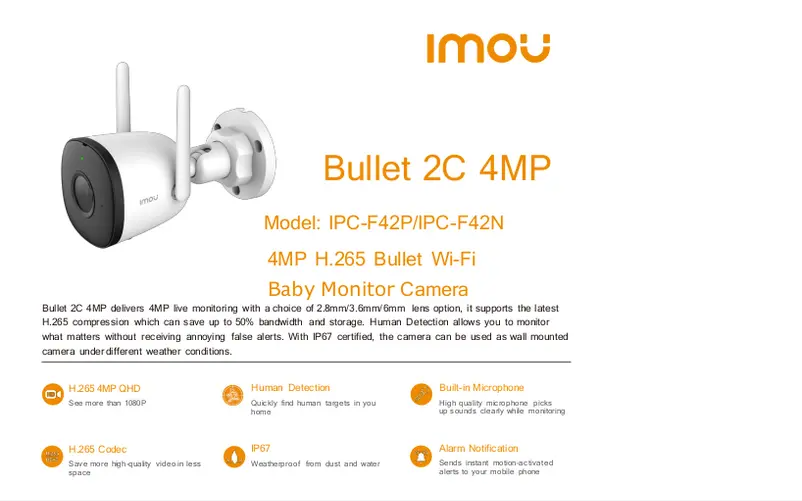 Página 1 del manual Manual de usuario Imou Bullet 2C 4MP