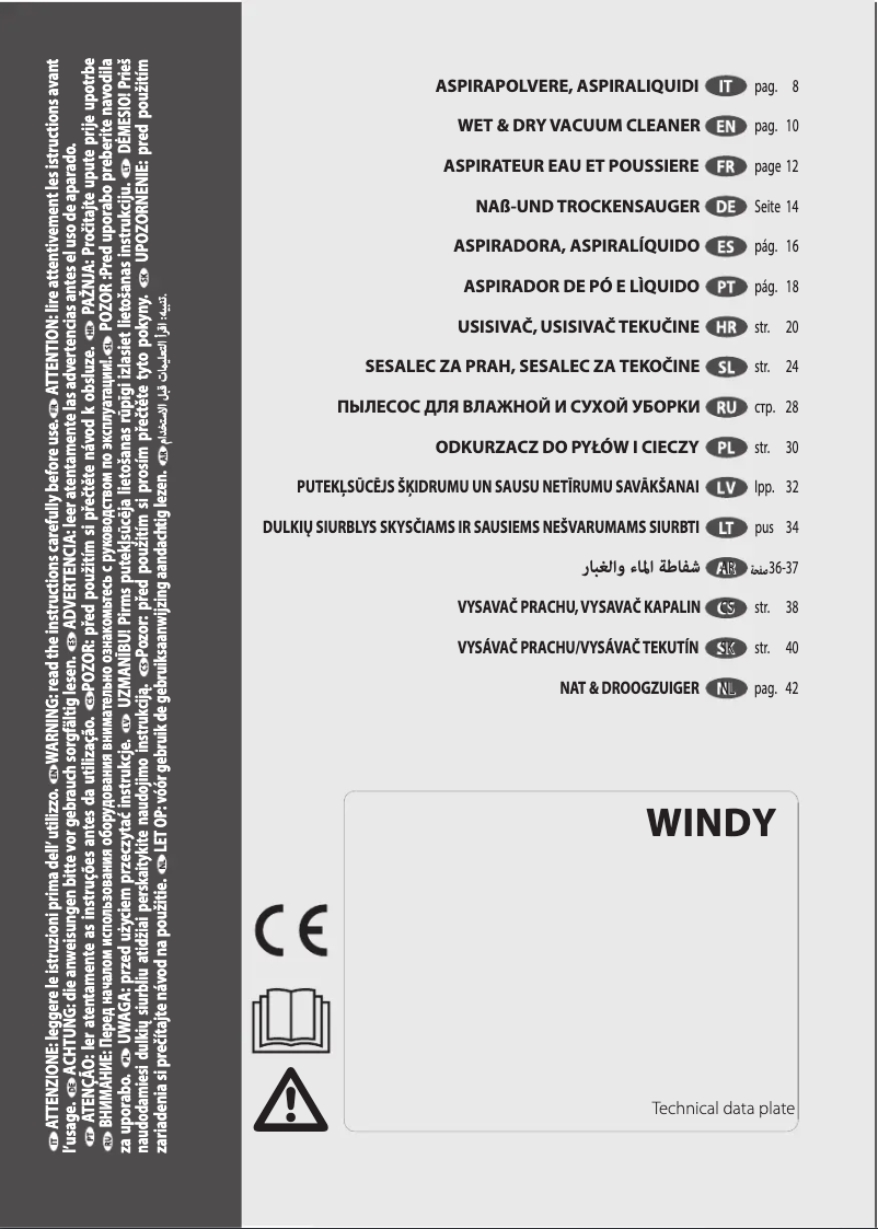 Página 1 del manual Manual de usuario Lavorwash Windy 378 IR