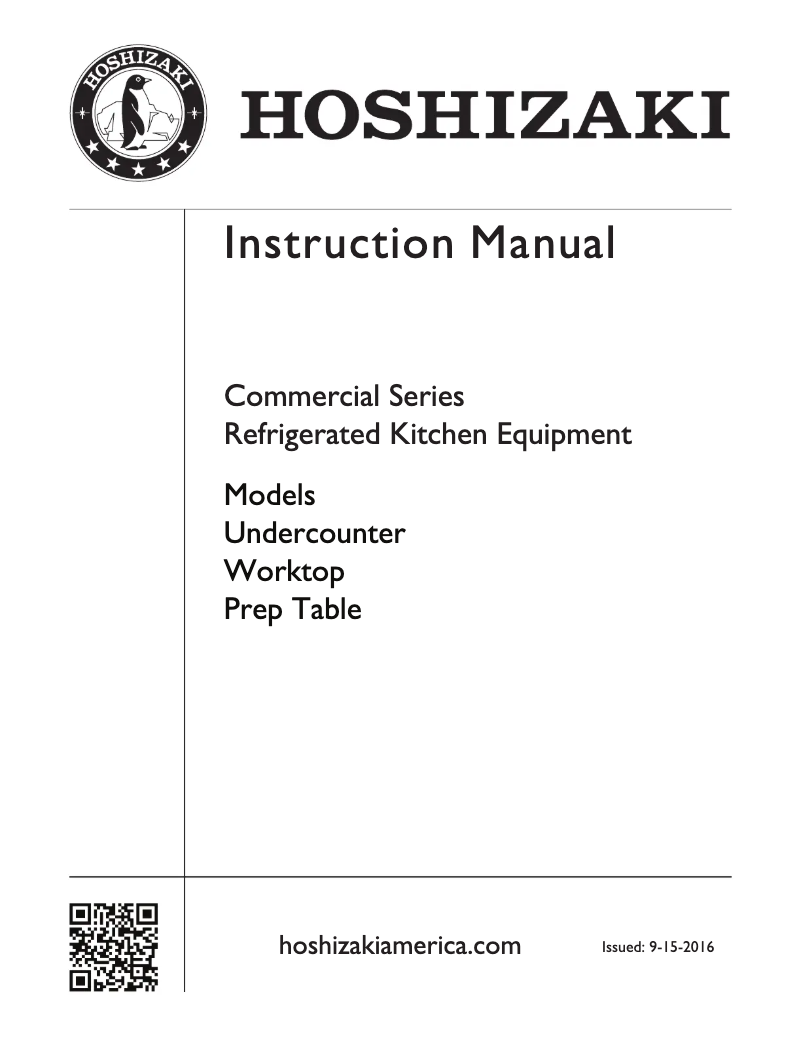 Página 1 del manual Manual de uso y mantenimiento Hoshizaki CRMR27-12MD
