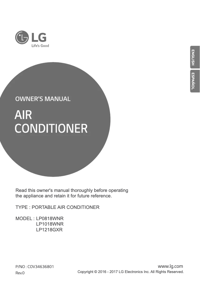 Página 1 del manual Manual de usuario LG LP1218GXR