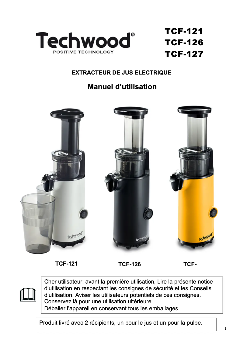 Página 1 del manual Manual de usuario Techwood TCF-121
