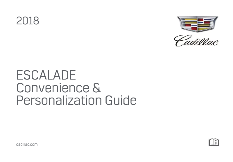 Página 1 del manual Guía de inicio rápido Cadillac Escalade ESV (2018)