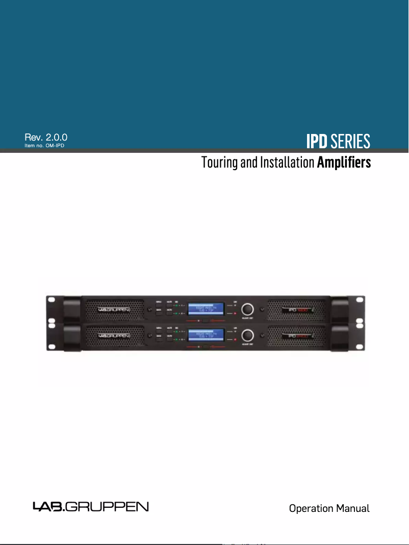 Página 1 del manual Manual de usuario Lab Gruppen IPD 2400