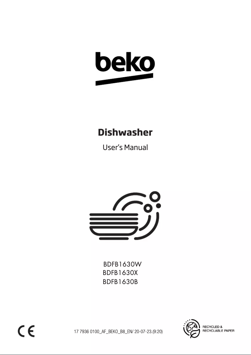 Imagen de la primera página del manual del dispositivo BDFB1630X