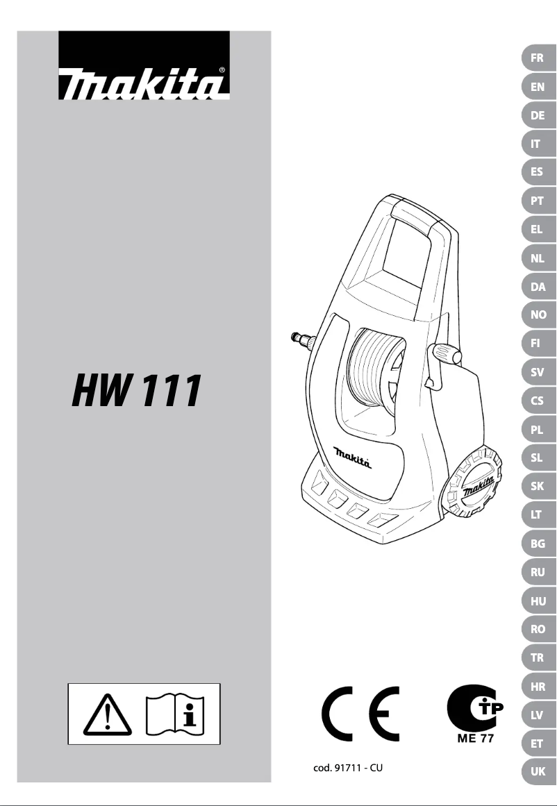 Página nº 1 - Manual de usuario Makita HW111