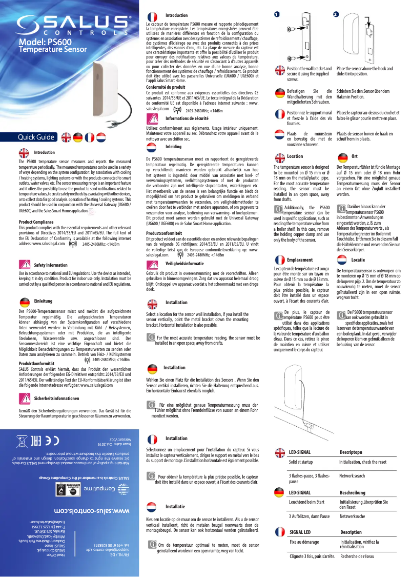 Imagen de la primera página del manual del dispositivo PS600