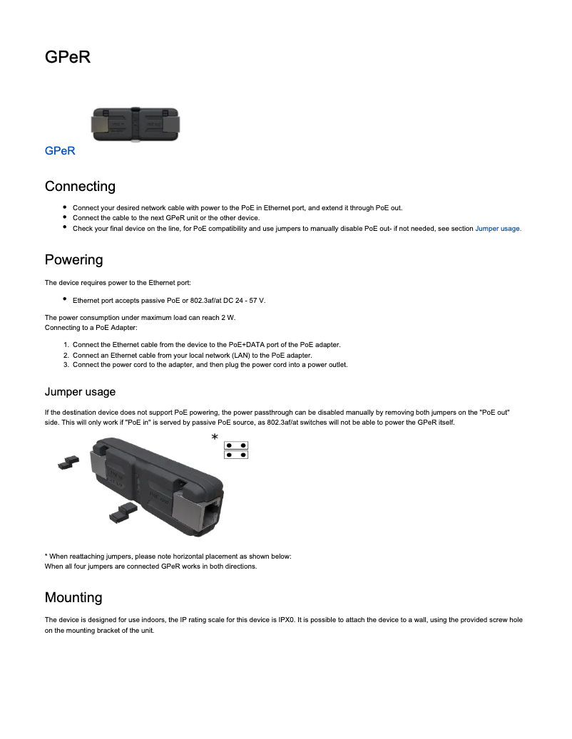 Página 1 del manual Manual de usuario Mikrotik GPeR
