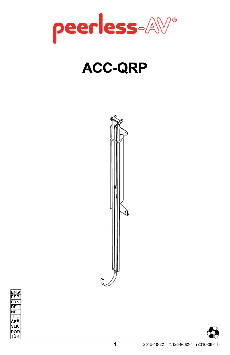 Imagen de la primera página del manual del dispositivo ACC-QRP