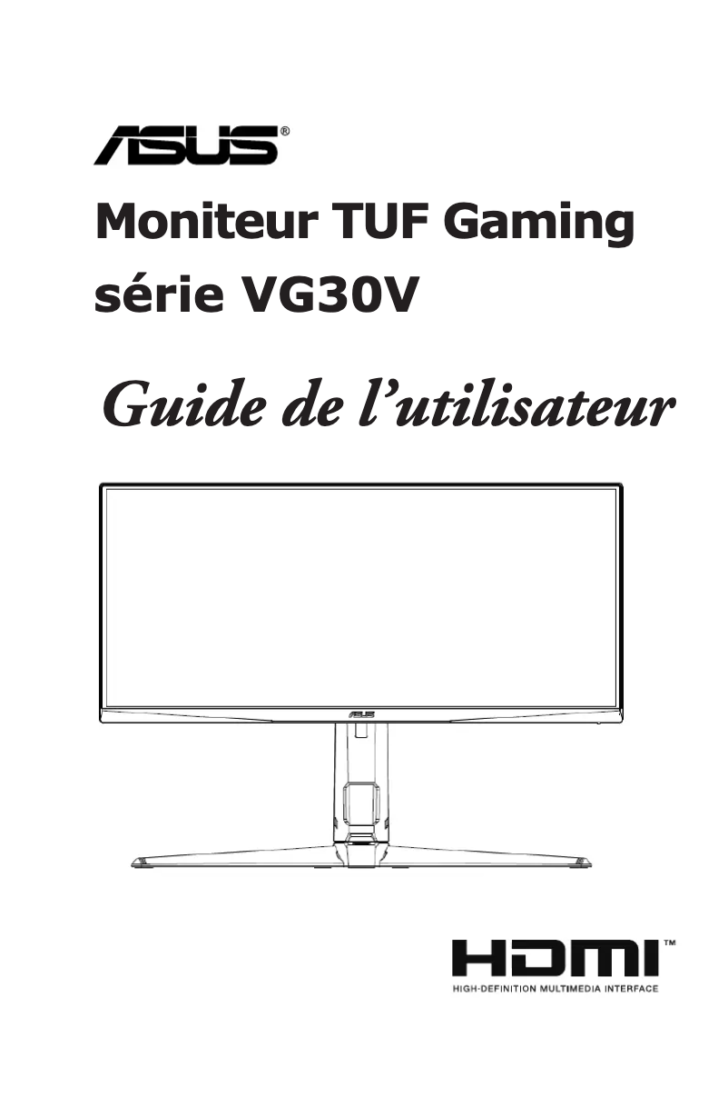 Imagen de la primera página del manual del dispositivo TUF Gaming VG30VQL1A