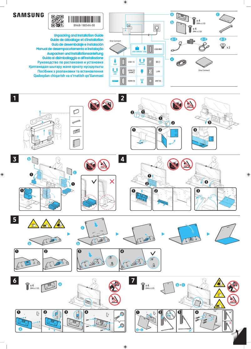 Página 1 del manual Guía de instalación Samsung QE77S95DAT