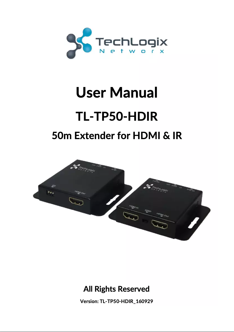 Página 1 del manual Manual de usuario TechLogix Networx TL-TP50-HDIR