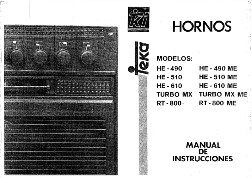 Página 1 del manual Manual de usuario Teka Turbo MX