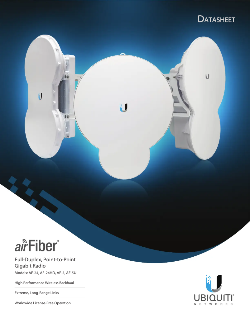 Página 1 del manual Ficha técnica Ubiquiti Networks AF-5