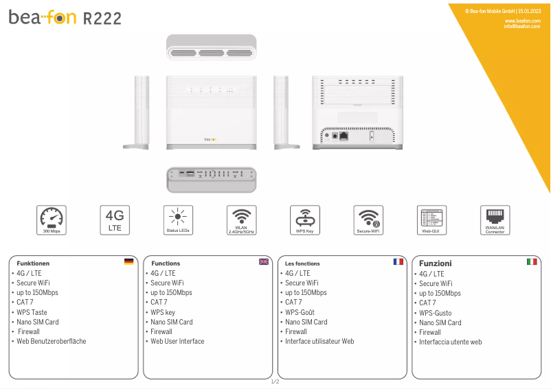Página 1 del manual Manual de usuario Bea-fon R222