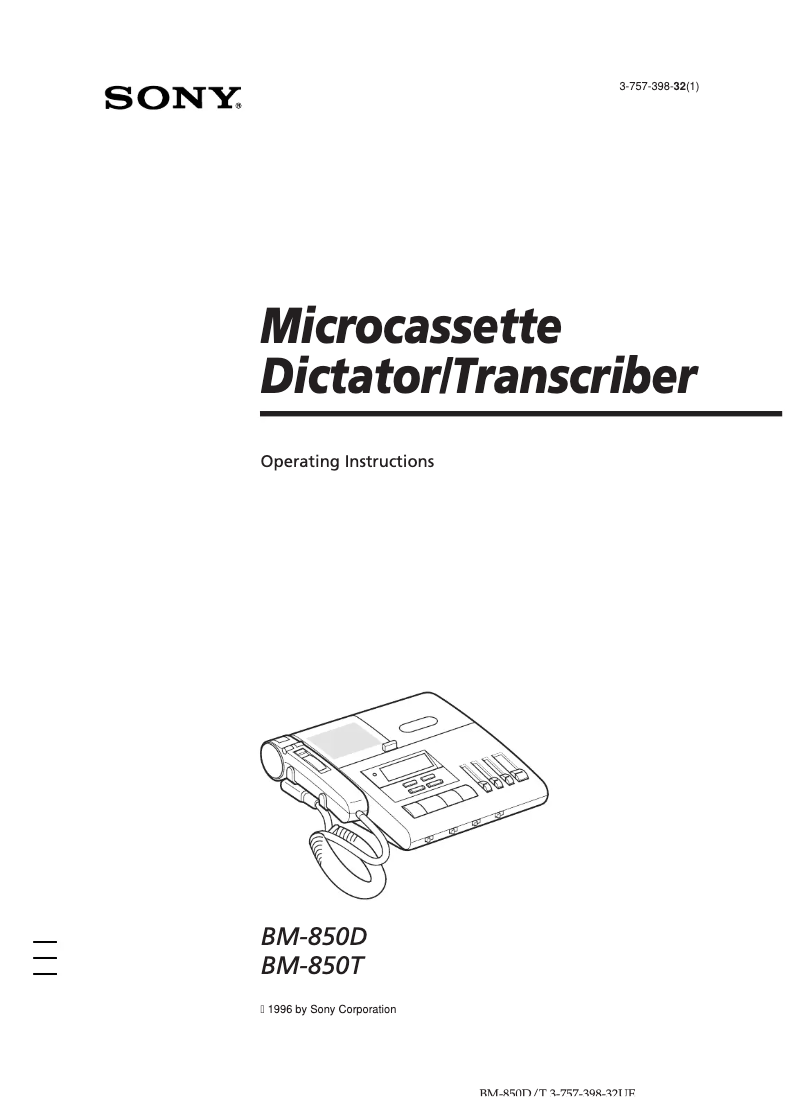 Imagen de la primera página del manual del dispositivo BM-850T