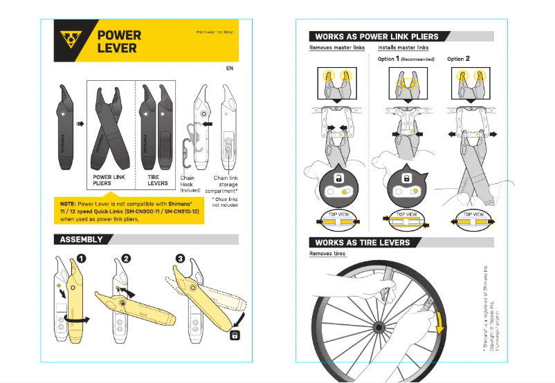 Página 1 del manual Manual de usuario Topeak Power Lever