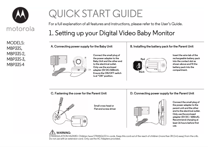 Página 1 del manual Manual de usuario Motorola MBP33S-2