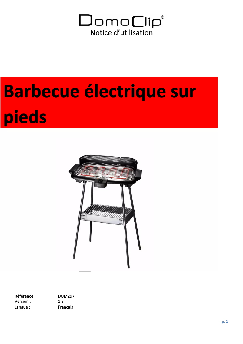 Página 1 del manual Manual de usuario Domoclip DOM297