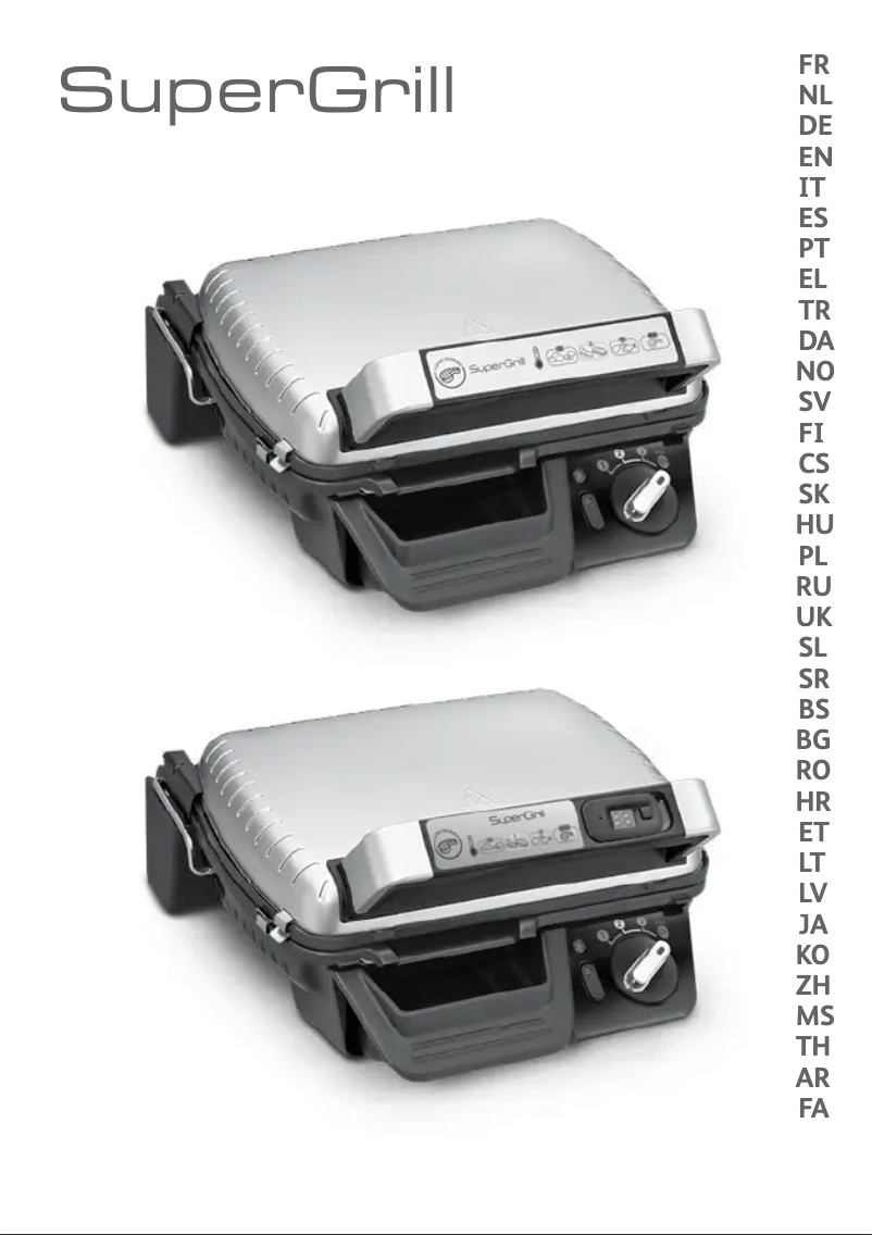 Imagen de la primera página del manual del dispositivo SuperGrill GC450B