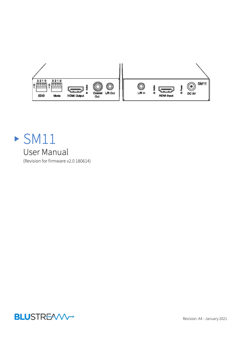 Imagen de la primera página del manual del dispositivo SM11