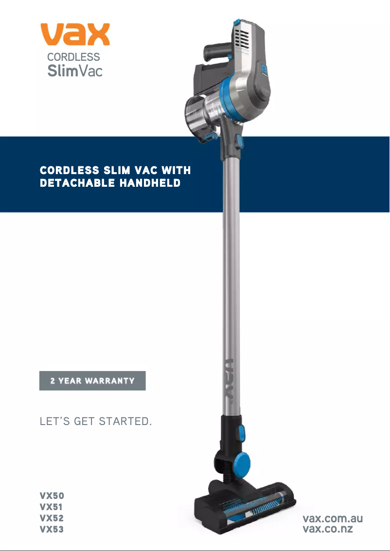 Página nº 1 - Manual de usuario Vax SlimVac VX52