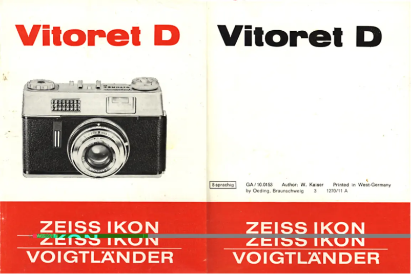 Imagen de la primera página del manual del dispositivo Vitoret D