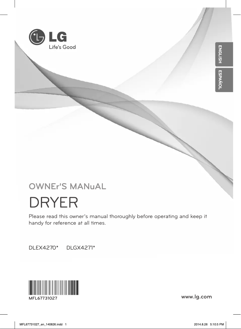 Imagen de la primera página del manual del dispositivo DX4271V