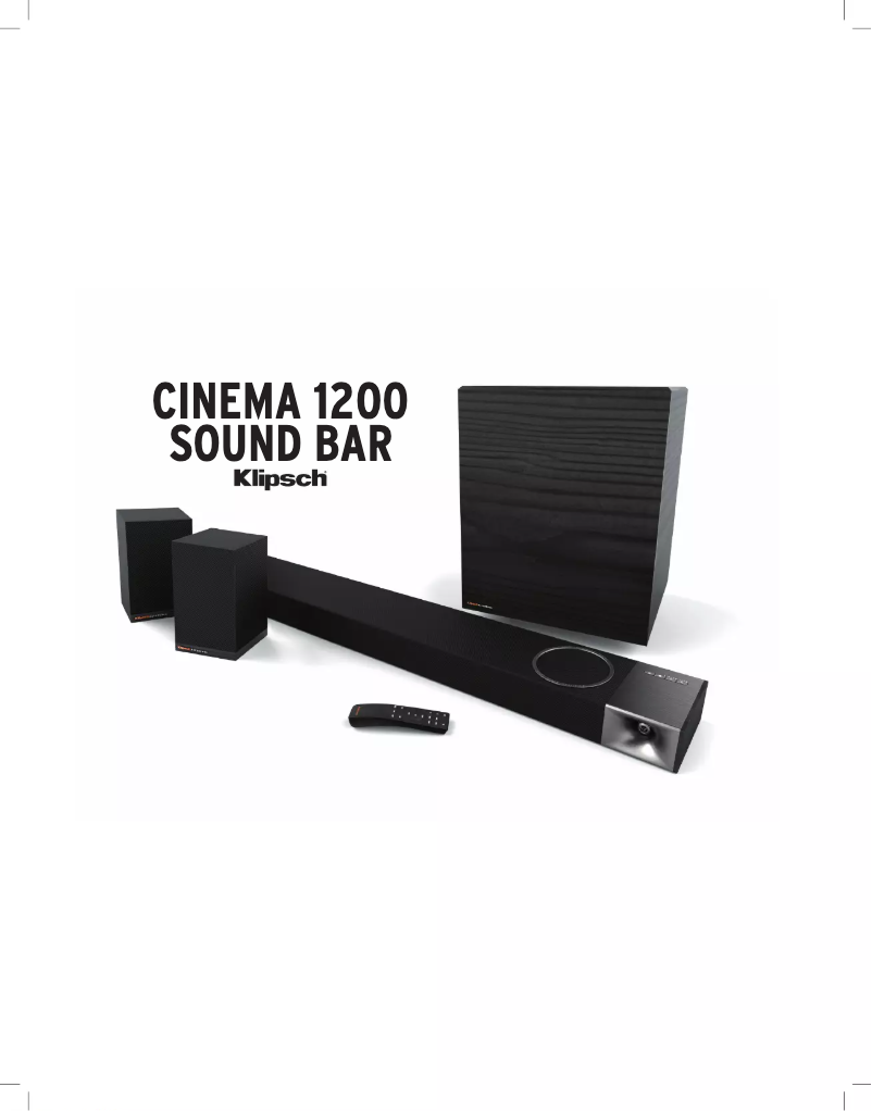 Página 1 del manual Manual de usuario Klipsch Cinema 1200