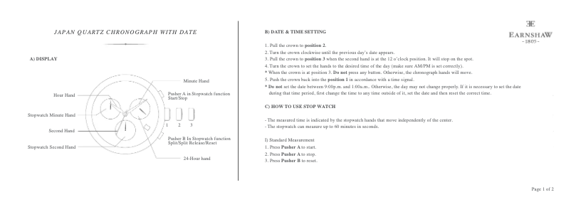 Imagen de la primera página del manual del dispositivo Beaufort ES-8051-04
