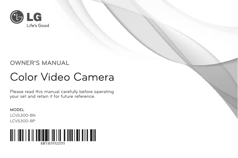 Imagen de la primera página del manual del dispositivo LCV5300