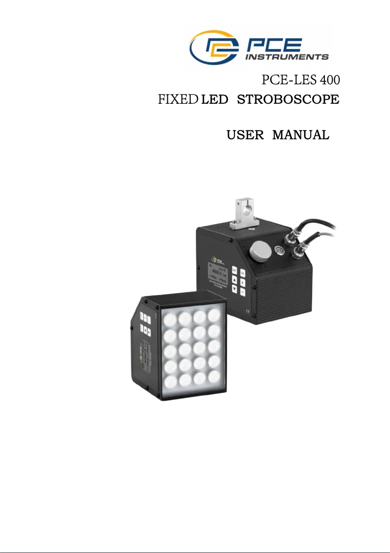 Imagen de la primera página del manual del dispositivo PCE-LES 400