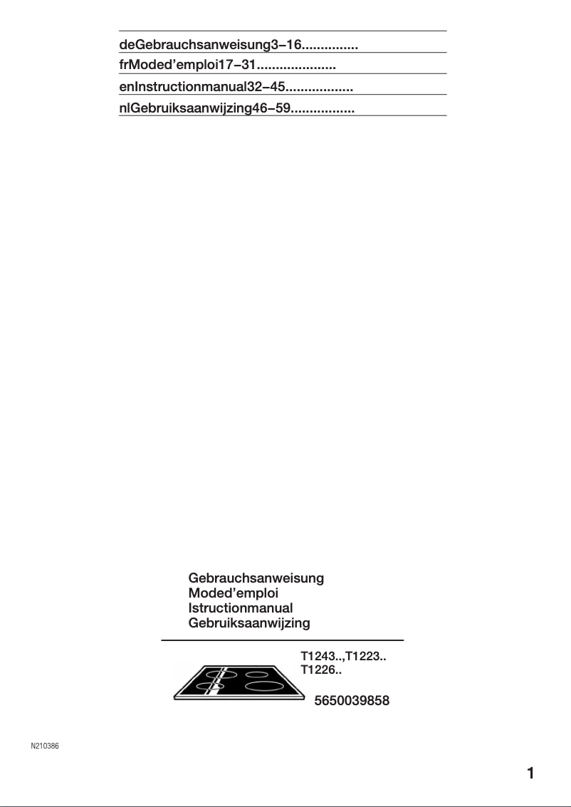 Imagen de la primera página del manual del dispositivo T 1243 NO RVS